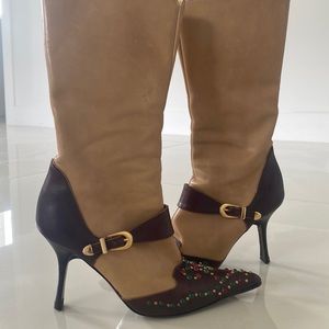Giuseppe Zanotti vintage rare jeweled western stiletto boots 6.5